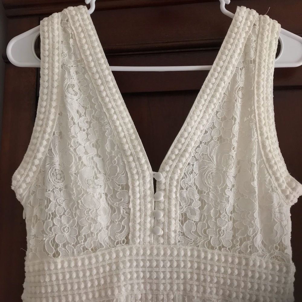 Bardot White Lace Midi Dress - Picture 3 of 7